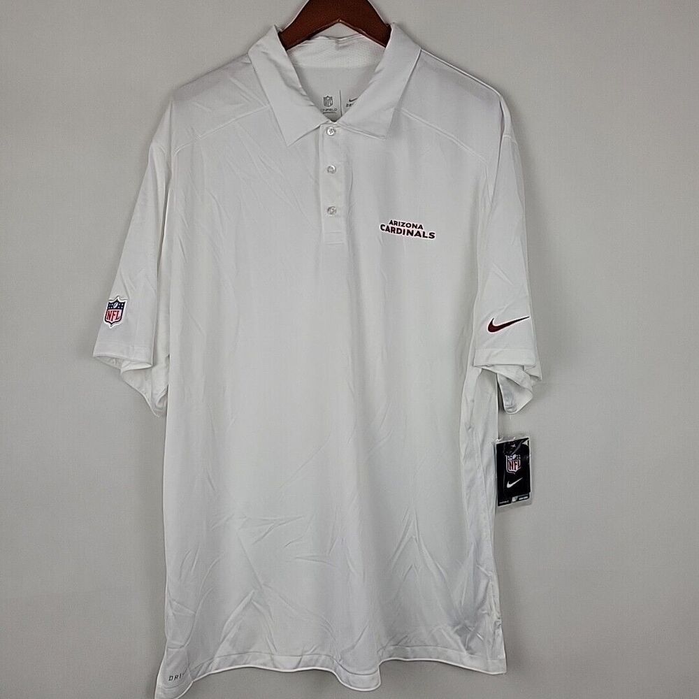 Nike Dri-Fit Arizona Cardinals NFL Polo Shirt Mens 2XL Football On Field Vented